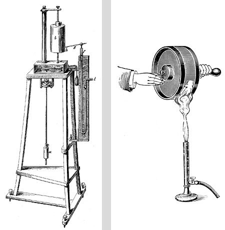 Kymograph (Ludwig, left), Blackening Equipment (Jaquet, right)