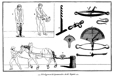 Regnier 1798, Table: Développement du Dynamomètre du Cit. Regnier